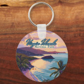 ヴァージンアイランドナショナルパークビーチセントジョン キーホルダー (裏面)