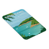 ヴァージンアイランドナショナルパークボートヴィンテージ マグネット (右側)