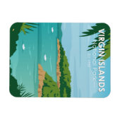 ヴァージンアイランドナショナルパークボートヴィンテージ マグネット (横)