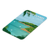 ヴァージンアイランドナショナルパークボートヴィンテージ マグネット (左側)