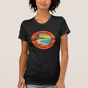 ヴァージンアイランドナショナルパークレトロコンパスエンブレム Tシャツ