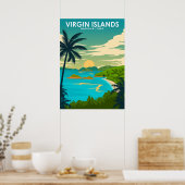 ヴァージンアイランドナショナルパークヴィンテージレトロ旅行 ポスター (キッチン)