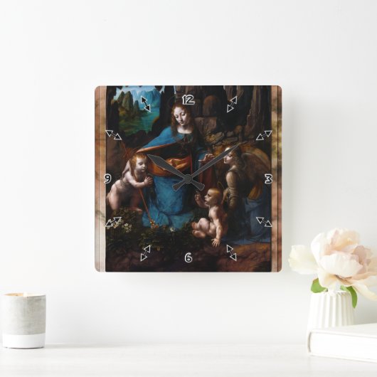 ヴァージンオブザロックズバイレオナルドダヴィンチ スクエア壁時計 (ホーム)