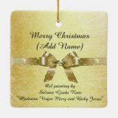 ヴァージンクラシックメアリーとベビーイエスオーナメント。 セラミックオーナメント (裏面)