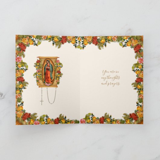 ヴァージングアダスペインのルーペバラとロザリオ サンキューカード (内部)