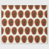 ヴァージングアダループカトリック聖降誕祭ポイントセッティア ラッピングペーパー (フラット)