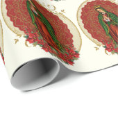 ヴァージングアダループカトリック聖降誕祭ポイントセッティア ラッピングペーパー (ロールコーナー)