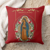 ヴァージングアダルーペカトリック宗教バラ クッション (ブランケット)