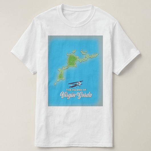 ヴァージンゴルダの地図 Tシャツ (デザイン正面)