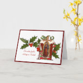 ヴァージンドゥグアダルーペクリスマスラティノヒスパニック カード (黄色い花)