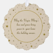 ヴァージンマリアとベビーイエスの背景 オーナメントカード (裏面)
