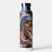 ヴァージンマリアとベビーイエズスのステンドグラス ウォーターボトル (左面)