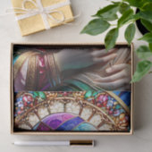 ヴァージンマリアとベビーイエズスのステンドグラス 薄葉紙 (ギフト)