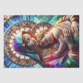 ヴァージンマリアとベビーイエズスのステンドグラス 薄葉紙 (正面)