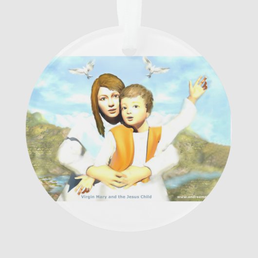 ヴァージンマリアと子イエス オーナメント (裏面)