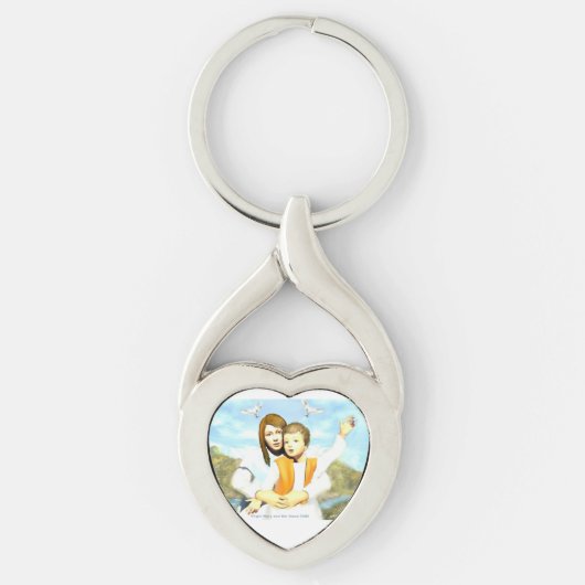 ヴァージンマリアと子イエス キーホルダー (正面)