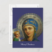 ヴァージンマリアと子イエス シーズンポストカード (正面/裏面)