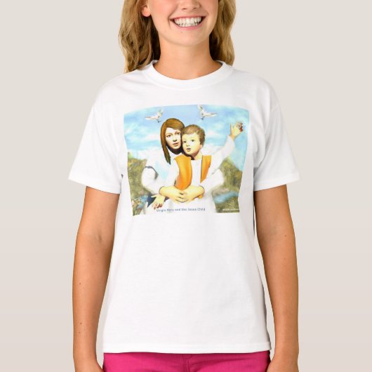 ヴァージンマリアと子イエス Tシャツ (正面)