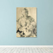 ヴァージンマリアはキリストの子を吸い込む, 1512 キャンバスプリント (インサイチュ (ウッドフロア))