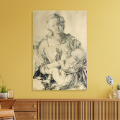 ヴァージンマリアはキリストの子を吸い込む, 1512 キャンバスプリント (インサイチュ (リビング))