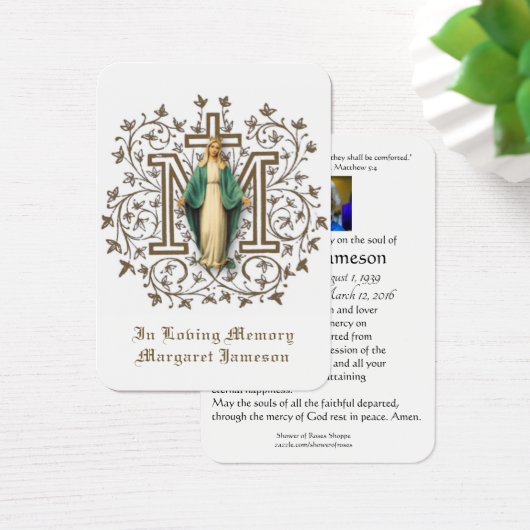 ヴァージンマリアカトリック葬儀記念聖書- (デスク)