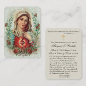 ヴァージンマリアカトリック葬儀記念聖書- 名刺 (正面/裏面)