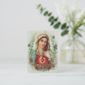 ヴァージンマリアカトリック葬儀記念聖書- 名刺 (スタンド正面)