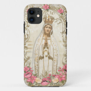 ヴァージンマリアファティマホリーロザリオ宗教フローラ iPhone 11 ケース