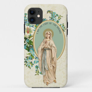 ヴァージンマリアファティマホリーロザリオ宗教フローラ iPhone 11 ケース