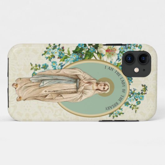 ヴァージンマリアファティマホリーロザリオ宗教フローラ Case-Mate iPhoneケース (裏面(横))