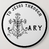 ヴァージンマリア宗教カトリックイエスクロス 缶バッジ (正面)