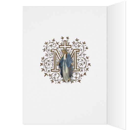 ヴァージンマリア宗教カトリックマスオファーカード (内側 (左))