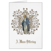 ヴァージンマリア宗教カトリックマスオファーカード (正面)