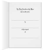 ヴァージンマリア宗教カトリックマスオファーカード (内側 (右))