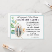 ヴァージンマリア宗教カトリック祈りの言葉セントテレサ カード (正面/裏面インサイチュ)