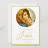 ヴァージンマリア&イエズス宗教的なクリスマスパーティー 招待状 (裏面)