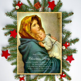 ヴァージンマリア&イエズス宗教的なクリスマスパーティー 招待状