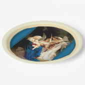 ヴァージンマリア，ベビーキリスト・イエス，天使たちと ペーパープレート (アングル)