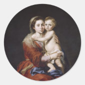 ヴァージンマリア – 神の母 – ベビーイエス – ラウンドシール (正面)