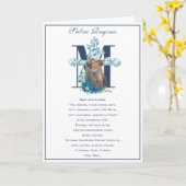 ヴァージンマリイエスカトリック祈りの言葉宗教 カード (黄色い花)