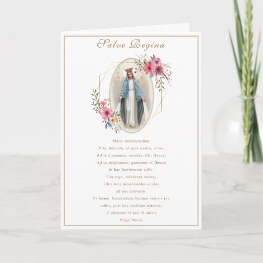 ヴァージンマリイエスカトリック祈りの言葉宗教 カード (正面)