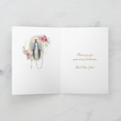 ヴァージンマリイエスカトリック祈りの言葉宗教 カード (内部)