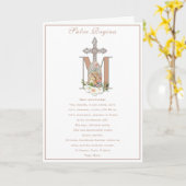 ヴァージンマリイエスカトリック祈りの言葉宗教 カード (黄色い花)