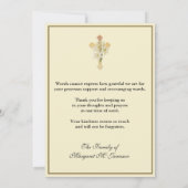 ヴァージンマリーカトリック宗教悔やみや弔慰弔慰 サンキューカード (裏面)