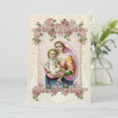 ヴァージンマリーカトリック宗教悔やみや弔慰弔慰 サンキューカード (スタンド正面)