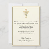 ヴァージンマリーカトリック宗教悔やみや弔慰弔慰 サンキューカード (裏面)