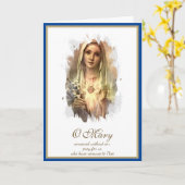 ヴァージンマリーカトリック宗教的母の日のカード カード (黄色い花)