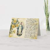 ヴァージンマリーカトリック宗教祈りの言葉 カード (正面)