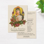 ヴァージンマリーカトリック葬儀祈りの言葉ホリーカード (デスク)