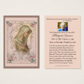 ヴァージンマリーカトリック葬儀祈りの言葉神聖カード (正面&裏面)